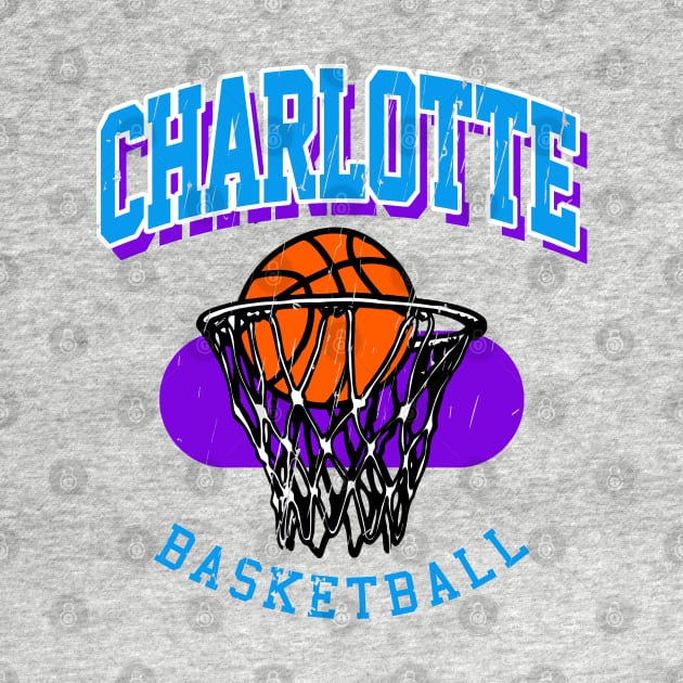 Vintage Charlotte Basketball by funandgames